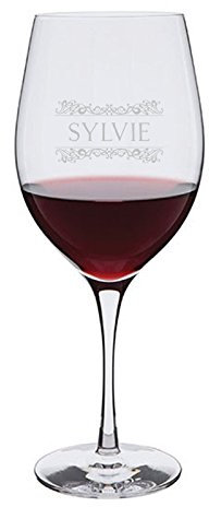 Amikado Bicchiere da vino personalizzato con un nome, con fregi