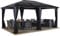 Sojag Alu Pavillon Meridien 1216 | Hardtop Pavillon mit Moskitonetz | Anthrazit | 365x485x270 cm