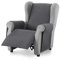Textil-home Sesselschoner Sofaüberwurf Circus, 1 Sitzer/Relax - Reversibel gepolsterter Sofaschutz. Farbe Grau