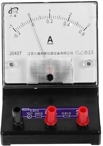 ULTECHNOVO Amperemeter, Analoges Amperemeter 0-3A Zeiger DC Amperemeter Messgerät Panel Strommessgerät mit Einfacher Struktur Messgerät Ampere Strommessung Physik Amperemeter für Heimschullabor