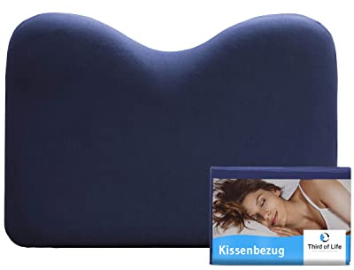 Kissenbezug Nachtblau Einzelpack, Perfekt für NuMOON & MaBELLA Kissen | Mako-Baumwolle (Double Jersey), Bügelfrei & trocknergeeignet, Kissenhülle mit Reißverschluss, Oeko-Tex zertifiziert