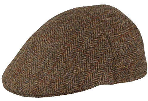 Breiter Herren Winter Schiebermütze, Flatcap, Schirmmütze, Wolle, mit knautschbarem Schild, Hautfreundlich & Bequem