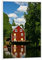 artboxONE Poster mit weißem Rahmen 18x13 cm Natur Haus am Fluss - Bild schweden Haus holzhaus