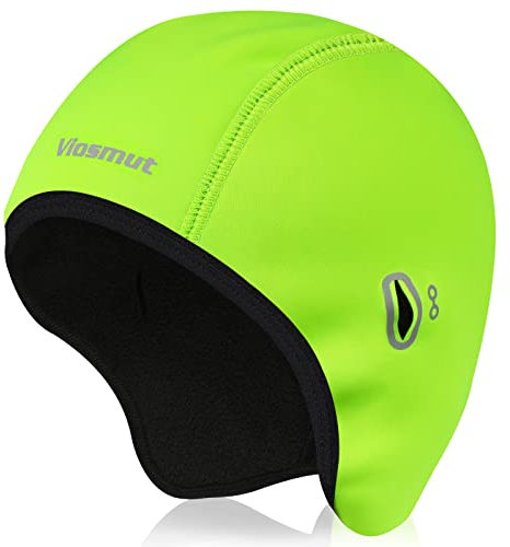 Viosmut Fahrrad Mütze Winter, Helm-Unterziehmütze für Herren Damen, Fleece Warm Winddichte Mütze Wintermütze, Sportmütze Radmütze Kopfwärmer für Radfahren Laufen Skifahren Motorradfahren