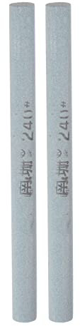 sourcing map 2pcs Sharpening Stones 240 Grit Round Green Silicon Carbide Knife Polishing Whetstone