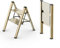 WOA WOA 2 Step Ladder, Foldable Step Stool, Aluminum Lightweight Ladder for Home Kitchen Closet, Anti-Slip Pedals, Ease of Folding, Portable, 300lbs Capacity - Gold