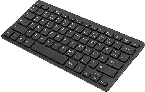 PC 78 Keys Small Language Keyboard, Wired UltraThin Mini Ergonomic Design for Laptops, Russian French German (German)