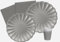 Ciao Kit Vajilla de Fiesta Flower Shape para 8 personas (44 pcs: 8 platos Ø23cm, 8 platos Ø18cm, 8 vasos 250ml, 20 servilletas 33x33cm) de papel compostable eco-friendly, plata