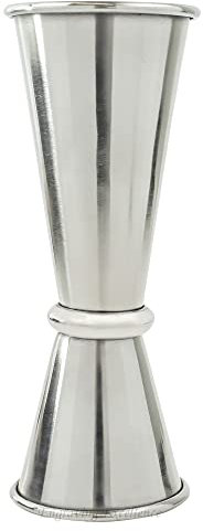 Personalised Cocktail Measuring Jiggers - 25/50ml Professional Bar Jiggers, Engraved Stainless Steel Jigger, Cocktail Making Gifts, Personalised Gifts for Men & Women (Shiny Silver)