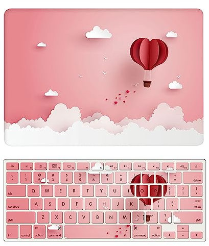 Coque Compatible avec Macbook Pro 14 Pouces Modèle A2442 A2779 M1 M2 2021 2023 avec Retina Display Touch ID, Plastique Case Rigide Housse Étui & Protection Clavier, Rose
