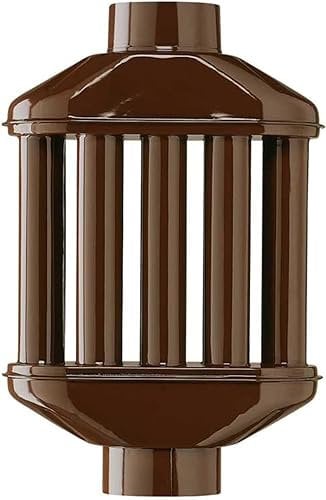 Scambiatore di Calore Diffusore Radiatore da 130mm per Stufa Finitura Lucida Marrone