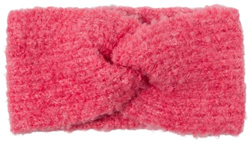 styleBREAKER Damen Strick Stirnband mit Rippstrickmuster und Twist Knoten, warmes Winter Haarband Boucle Optik, Headband 04026063, Farbe:Rosa