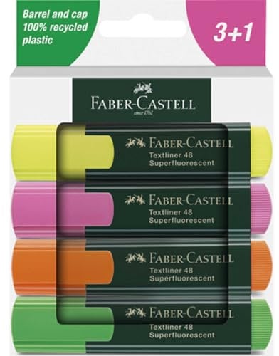 Faber-Castell Textmarker Textliner 48, 4 Stück