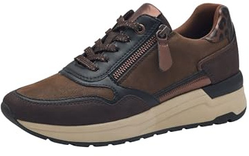 Marco Tozzi Damen Laced 2-23735-43 Sneaker, Cafe Comb, 41 EU Weit