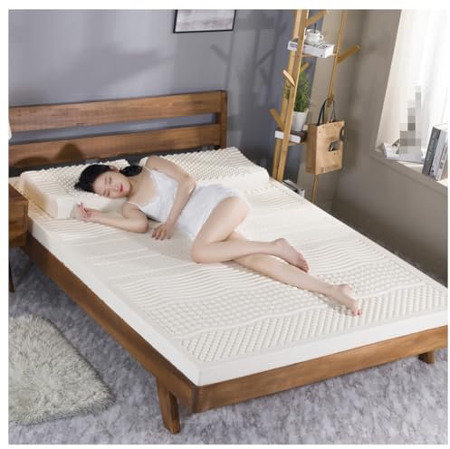 Llchaensc Natur-Latex Matratze,Kompression Und Keine Verformung, Wabenporenbelüftung, Weich Und Bequem,Naturkautschuk Matratze,4in,90x190cm(35x75in)