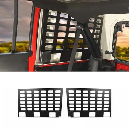 ZFYXZ Supports arrière pour Jeep Wrangler JK 2007-2017, Support de Rangement pour étagère de Coffre de fenêtre arrière de Voiture, Accessoires de Porte-Bagages