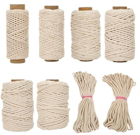 handgewebtes Seil DIY-Kordel, Baumwollseil, Schnur, Schnur, Band, Basteln, Handarbeit, Zuhause, Böhmen, Hochzeitsdekoration, 1/2/3/4/5/6/8/10 mm (Farbe: Jute 5 mm, 5 m) (Color : Jute 2mm 30meters)