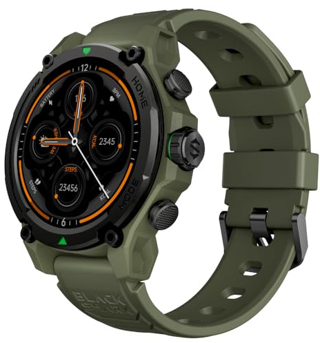 Black Shark GS3 Smartwatch, Ecran AMOLED de 1,43'', Positionnement par satellite GPS 21 jours d'autonomie Appel Bluetooth Plus de 100 modes sportif Montre intelligente 5ATM pour hommes et femmes, Vert