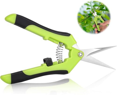 MAEXUS Mini Gartenschere, Ernteschere, Grow Schere, Ergonomisches Trimmschere, Blumenschere, für Blumen, Zweige, Bonsai. und Obst Gemüse pflücken