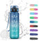 Gourde 500ml, Bouteille d'eau Filtrante Anti-Fuite, Facile à Nettoyer, Gourde Sport, Gourde Motivation avec Marqueur de Temps, Gourde Plastique, Gourde Enfant pour Running, Randonnée, Camping, Sport