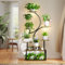 TVON Plant Stand with Grow Lights-8 Tiered Indoor Plant Shelf, 158CM Large Plant Rack Display Shelf for Plants Multiple, S-Shaped Tall Plant Flower Holder for Living Room, Patio