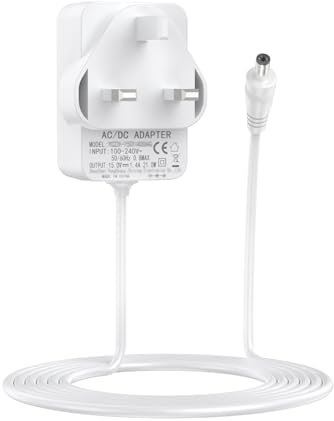 15V 21W Power Adapter for Echo (1st 2nd Gen), Echo Show (1st Gen), Echo Plus (1st Gen), Fire TV (2nd Gen), Echo Look, Echo Link, 1.5M Power Cord, White