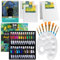 Paint Set, Painting Kit, Acrylic Paints Set for Kids Adults, Canvas Set with 24 Acrylic Paint, 4 Canvas Panels, Drawing Pad, Ideal for Art Lovers and Creative Painting