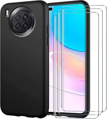 Xinyou Protector de pantalla de cristal templado para Honor 50 Lite/Huawei Nova 8i, antiarañazos, HD transparente, dureza 9H, fácil de instalar, 3 uds. Adecuado para Honor 50 Lite/Huawei Nova 8i