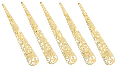 NIYANGLE 5pièces Métalliques Creux Dorés Pour Cosplay Et Danse Accessoires De Costume Pour Reine Antique Pour Halloween Et Événements Festifs