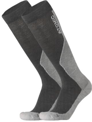 ATOMIC Performance Ski-Socken I Dünne Skisocken mit Polsterung I Leichte Strümpfe für Damen & Herren I Kniestrümpfe mit nahtloser Zehenbox I Skistrümpfe aus Merinowolle, Polyester & Nylon