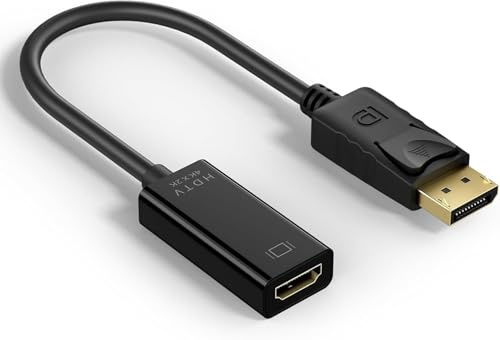 Vancle Adattatore da DisplayPort a HDMI, 4K Convertitore DP Maschio a Hdmi Femmina. Unidirezionale DisplayPort Computer a HDMI Monitor, Utilizzo PC to TV o Monitor Laptop, Desktop, PC, HDTV
