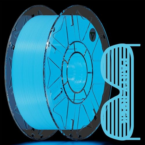 Creality Glow in the Dark PLA, Hyper PLA Leuchtet Filament 1.75mm, Hohe Geschwindigkeit Filament für 3D Drucker, 1kg Blau