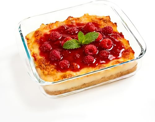 1.6L Square Glass Baking Dish - Square Baking Pan - Glass Baking Dish for Oven (22 x 22cm)