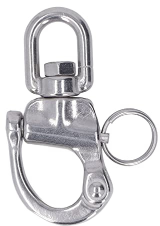 ZCZDHNA Manille à Pression rotative à 360 degrés | Crochet à dégagement Rapide en Acier Inoxydable 316 pour drisse de Spinnaker/gréement de voilier | Quincaillerie Marine polie sans