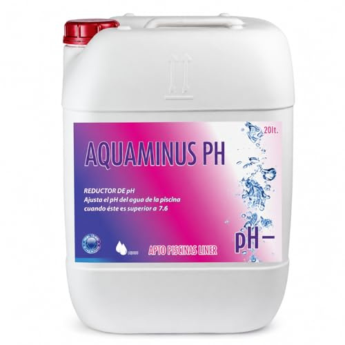 AQUAMINUS PH garrafa 20 litros (25 KG) para Piscinas con clorador salino - Reductor pH del Agua