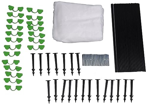 Yctze Kit de Tunnel de Culture de Cerceaux de Serre avec Filet en Réutilisable et Support en Fibre de Verre pour Fournitures de Jardinage et Plantes