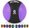 MSPORTS Medizinball 1 – 10 kg – Professionelle Studio-Qualität inkl. Übungsposter Gymnastikbälle (6 kg - Lila)