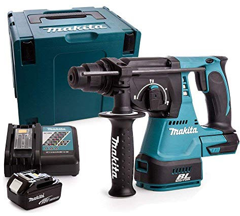 Makita DHR242 18V SDS+ Brushless Drill with 1 x 5Ah Battery, Charger, Case & Inlay
