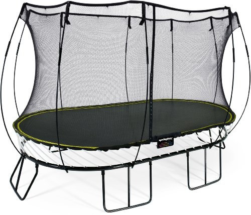 Springfree Trampolin O92 - Large Oval 240 cm x 400 cm Reine Sprungfläche (entspricht 300 cm x 460 cm) inkl. Netz