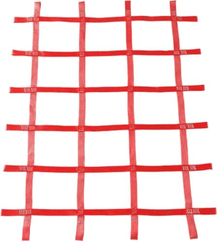 LASIPROFI Gurtbandnetz 35 mm 1,31 x 1,05 m | PES Ladungssicherungsnetz für Transporter, Paletten, Kisten | Machenweite: 220x220 mm; LC: 1000 daN; Farbe: rot