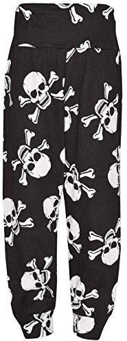 A2Z 4 Kids Kids Girls Ali Baba Plain Color Trendy - Ali Baba Trouser Skull 3-4