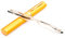 KoKoBin Mini Schmal Lesebrille Federscharnier Metall Lesehilfe Unisex-Sehhilfe mit Etui(Gold,+1.5)