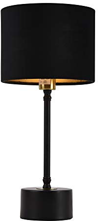 lux.pro Tischleuchte Klassisch 'Deventer' Schwarz 1xE14 Tischlampe Lampe Leuchte Nachttischlampe Leselampe