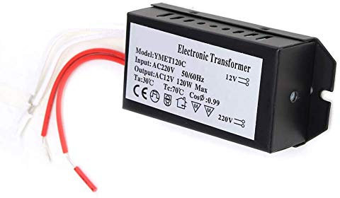 Trasformatore elettronico 120W Ingresso Uscita 12 Volt, Convertitore di tensione del trasformatore elettronico Driver per alimentatori intelligenti, supporto dimmer/segmentazione/co