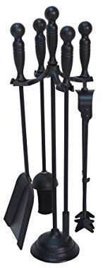 HERSIG - Accesorios Chimenea | Juego 4 Utensilios Chimenea con Soporte