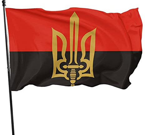 Gartenfahne 3X5 Ft,Rot-Schwarze Flagge Digital Art Parade Flag Verblassen Beständig Flagge Dekoration Premium Flagge Für Halloween, Bauernhof, Piraten-Partys