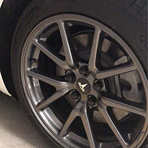 LOOFSAF 4 Stück Radnabenkappen für Tesla Model S X 3 60mm, Nabendeckel Nabenkappen Felgendeckel Felgenkappen Radnabenabdeckung Radnabendeckel aus Acrylnitril-Butadien-Styrol