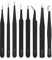 Ainiv 8Pcs Pinzas de Precisión, Pinzas de Precisión Kit, Tweezers ESD Anti-Estáticas de Acero Inoxidable Pinzas para Electrónicas, Trabajo de Laboratorio, Joyería, Maintenance Tools