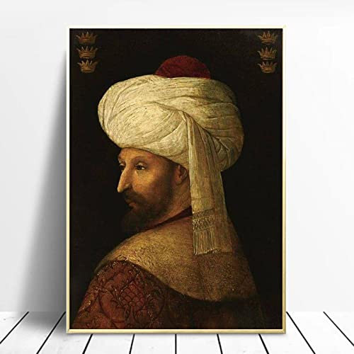 Fatih Sultan Mehmet Figur Kunst Porträt Leinwand Gemälde Wanddrucke Poster für Wohnzimmer Home Wand Dekor Bilder 120x80cm rahmenlos