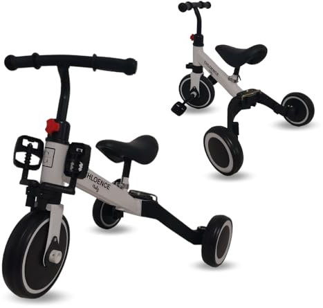 CHLOENCE - Dreirad für Kinder, 3 in 1, Fahrrad 1-5 Jahre, verstellbarer Lenker, bequeme Lenkung, verstellbarer Sitz, Geschenk für Kinder, Balance Bike, Fahrrad ohne Pedale